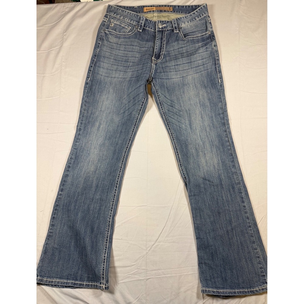 Rock and Roll Cowboy Mens Double Barrel Relaxed Bootcut Jeans 34x34 Blue Denim